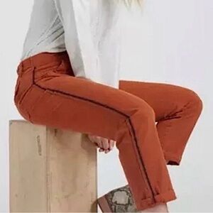 Lucky Brand orange side striped pants.  Size 4